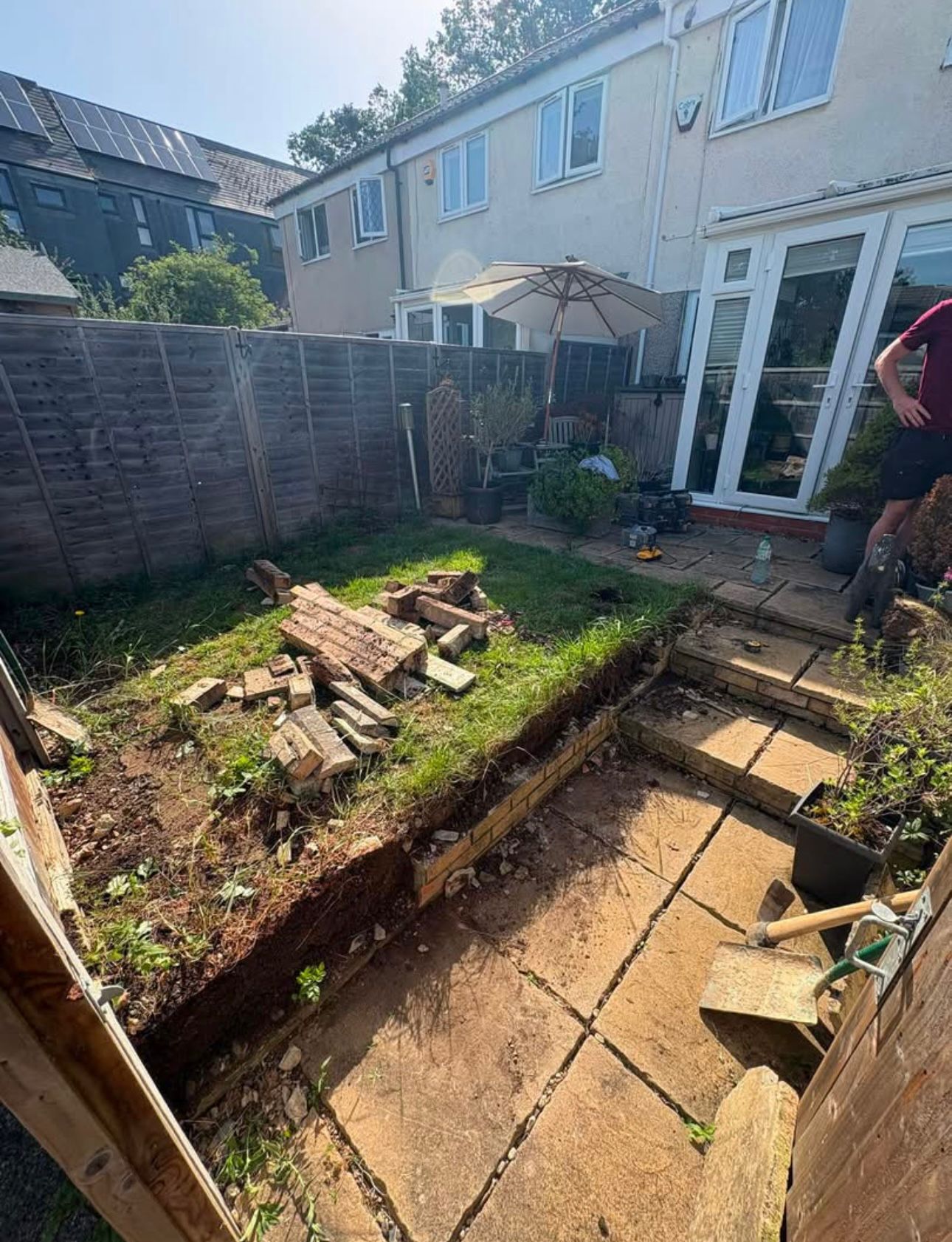 Garden before landscaping by JC's Landscapes