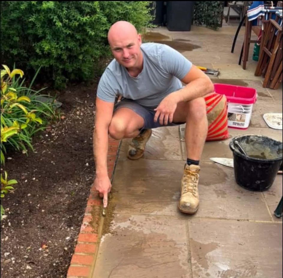 Jack, founder of JC's Landscapes, at work